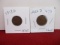 1918-D and 1922-D Wheat Penny Pair