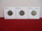 1906 Barber Silver Dimes-3 Different Mint Marks