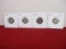 1906 and 1907 Barber Silver Dimes-Lot of 4