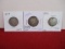 1890's Barber Silver Quarter Dollars-Lot of 3