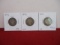 1890's Barber Silver Quarter Dollars-Lot of 3