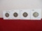 1800's-1900's Barber Silver Quarter Dollars-Lot of 4