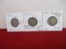 1890's Barber Silver Quarter Dollars-Lot of 3
