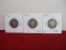 1890's Barber Silver Quarter Dollars-Lot of 3