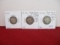 1900's Barber Silver Quarter Dollars-Lot of 3