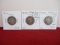 1900's Barber Silver Quarter Dollars-Lot of 3