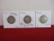 1900's Barber Silver Quarter Dollars-Lot of 3