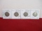 1900's Barber Silver Quarter Dollars-Lot of 4