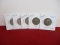 1920's Standing Liberty Silver Quarter Dollars-Lot of 5