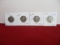 1920's Standing Liberty Silver Quarter Dollars-Lot of 4