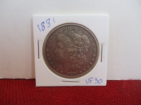 1881 Morgan Silver Dollar Coin-A