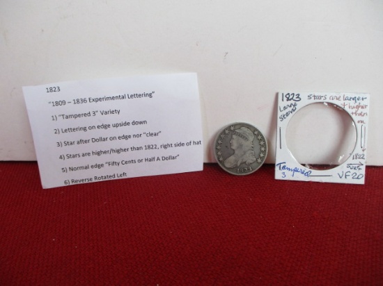 1823 Silver Capped Bust Half Dollar Coin