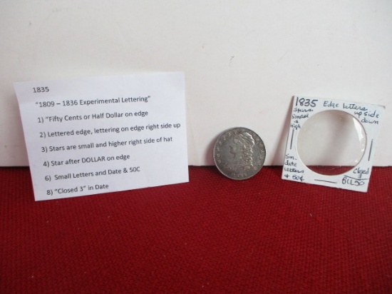 1835 Silver Capped Bust Half Dollar Coin