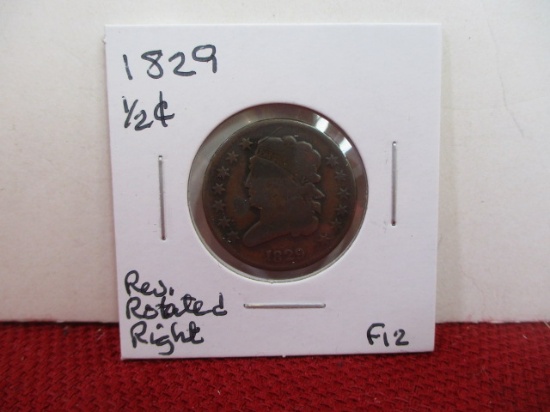 1829 Classic Head Half Cent Coin