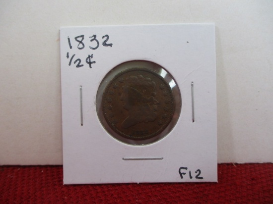 1832 Classic Head Half Cent Coin