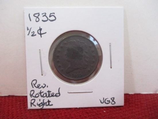 1835 Classic Head Half Cent Coin