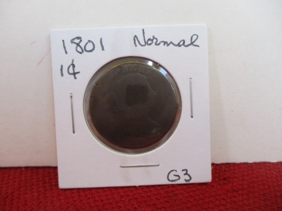1801 Normal Liberty Cap Large One Cent Coin