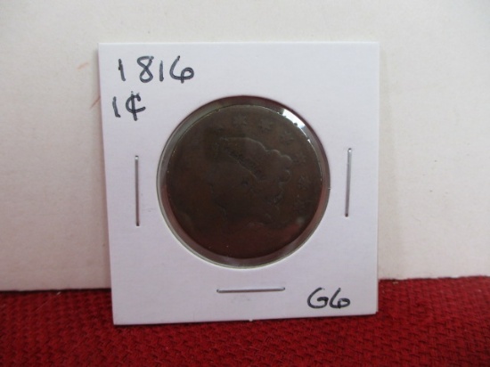 1816 Classic Head Large One Cent Coin