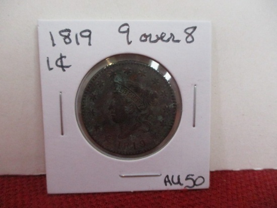 *1819 "9" over "8"  Classic Head Large One Cent Coin
