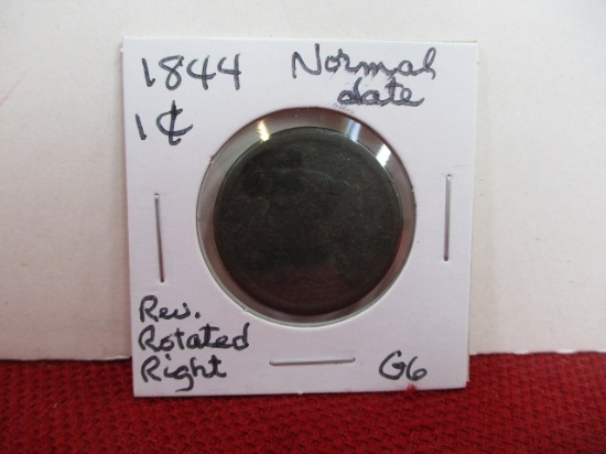 1844 Normal Date Classic Head Large One Cent Coin