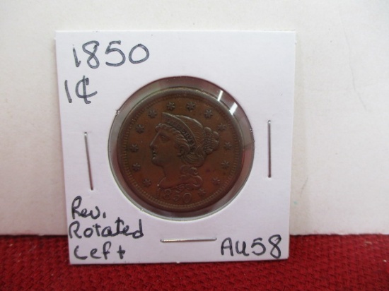 1850 Classic Head Large One Cent Coin