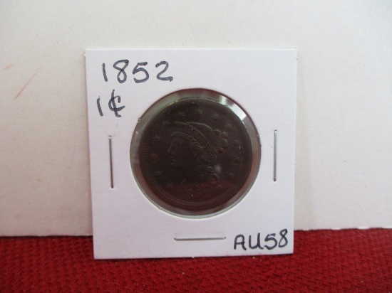 1852  Classic Head Large One Cent Coin