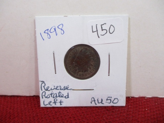 1898 Reverse Rotated Left Indianhead Penny