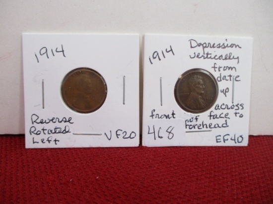 1914 Wheat Penny Pair
