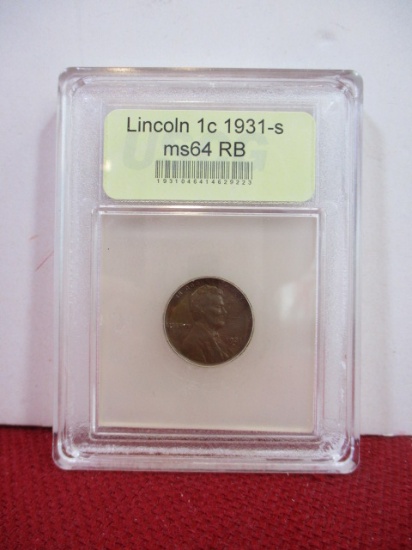 USCG Graded 1931-S Wheat Penny