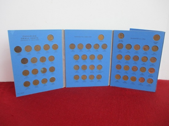 Canadian Small Cents Collector Book with Coins