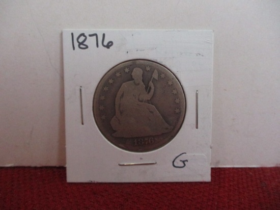 1876 Seated Silver Half Dollar Coin