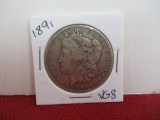1891 Morgan Silver Dollar Coin