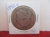 1892-O Morgan Silver Dollar Coin-B