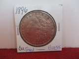 1896 Toned Morgan Silver Dollar Coin