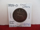 1854-O Small Letters With Small Date Silver Seated Liberty Half Dollar Coin