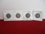 1915-D Silver Barber Quarter Dollar Coins-Lot of 4-B