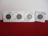 1916-D Silver Barber Quarter Dollar Coins-Lot of 4-B