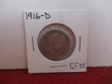 1916-D Silver Barber Quarter Dollar Coin-B