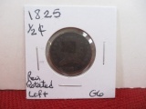 1825 Classic Head Half Cent Coin