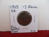 1828 13 Stars Classic Head Half Cent Coin