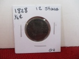 1828 12 Stars Classic Head Half Cent Coin