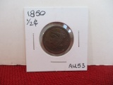 1850 Classic Head Half Cent Coin