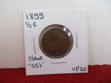1855 Classic Head Half Cent Coin