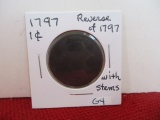 1797 Reverse of 1797 Liberty Cap Large One Cent Coin