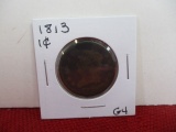 1813 Classic Head Large One Cent Coin