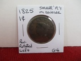 1825 Small A's on Reverse Classic Head Large One Cent Coin