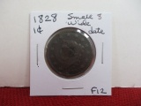1828 Small 8 Wide Date Classic Head Large One Cent Coin