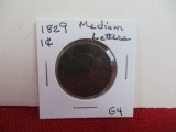 1829 Medium Letters Classic Head Large One Cent Coin