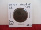 1839 Head of 1838 Classic Head Large One Cent Coin