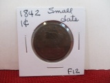 1842 Small Date Classic Head Large One Cent Coin